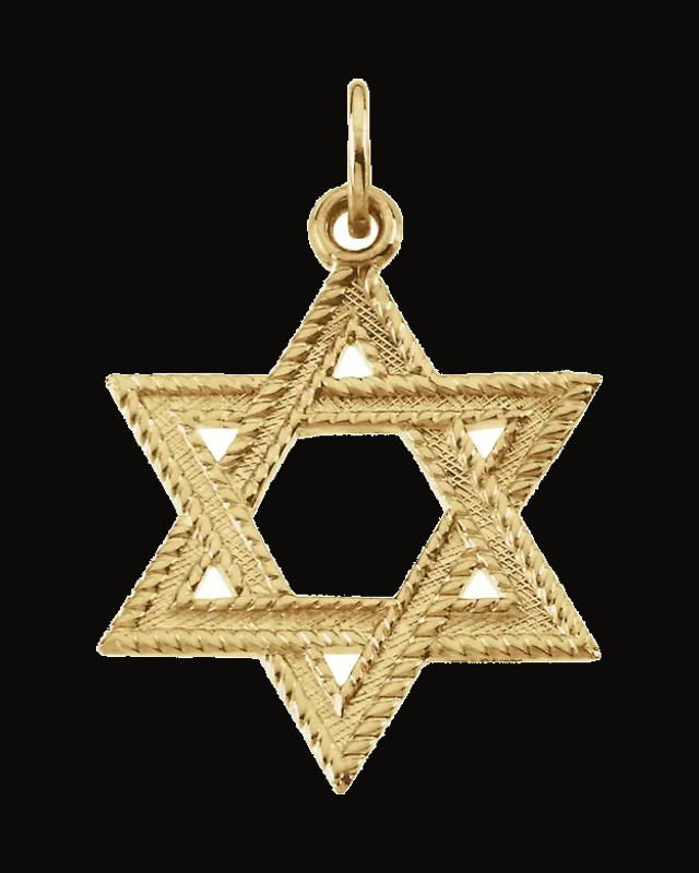 Star of David Pendant — 14K Yellow Gold