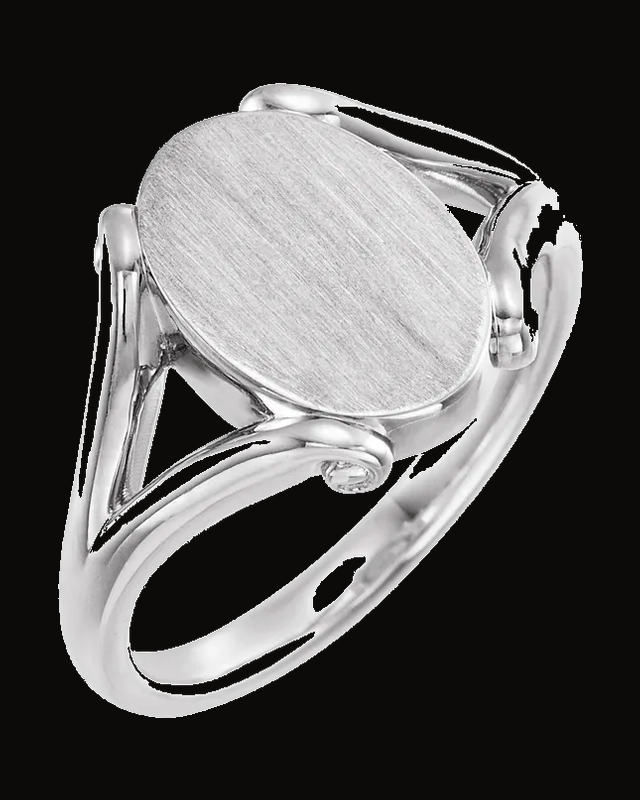 Oval Signet Ring — Sterling Silver · 2.32 mm