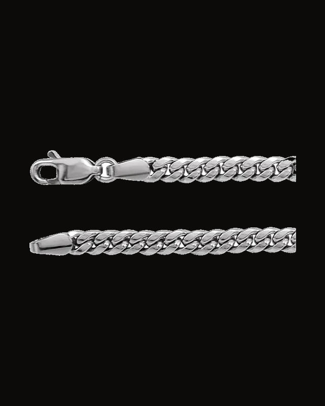 3.5 mm Cuban Link Curb Chain — Sterling Silver