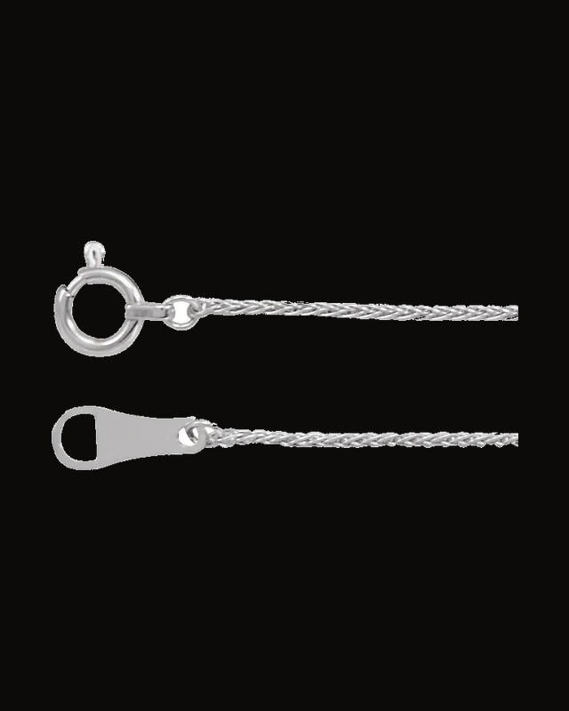 0.8 mm Wheat Chain — Platinum