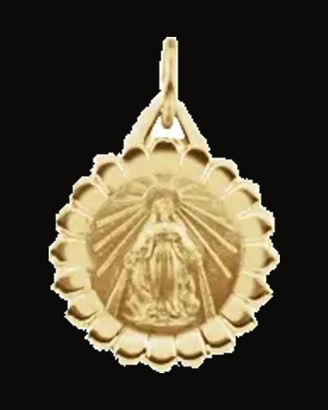 Round Miraculous Medal — 14K Yellow Gold