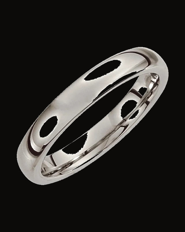 Comfort-Fit Half Round Band — Cobalt · 4 mm