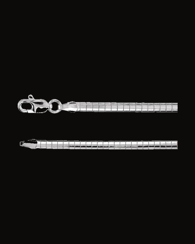 3 mm Omega Chain — Silver-Plated on Sterling Silver
