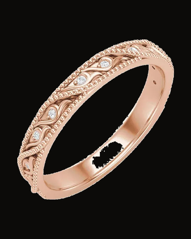 0.05 CTW Natural Diamond Anniversary Band — 14K Rose Gold · 2.85 mm