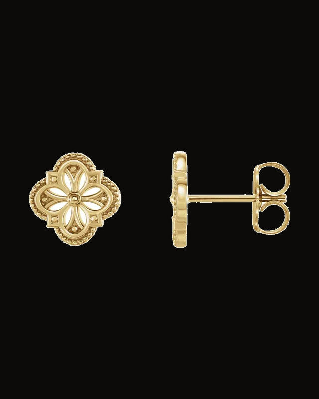 Vintage-Inspired Clover Earrings