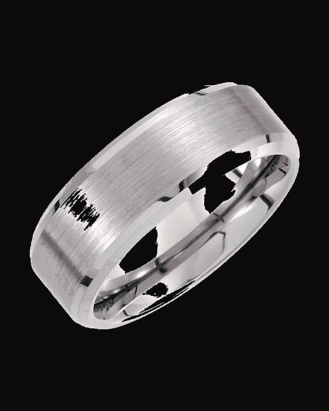 Tungsten Beveled Edge Band