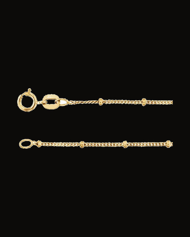 1 mm Beaded Curb Chain