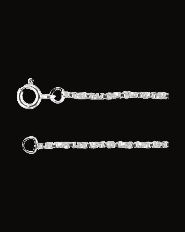 1.45 mm Twisted Box Chain — Sterling Silver