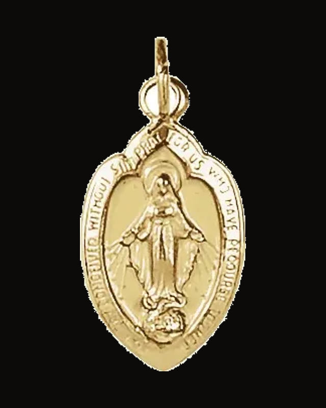 Oval Miraculous Medal Necklace or Pendant