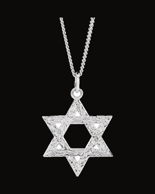 Star of David Necklace — Rhodium-Plated on Sterling Silver
