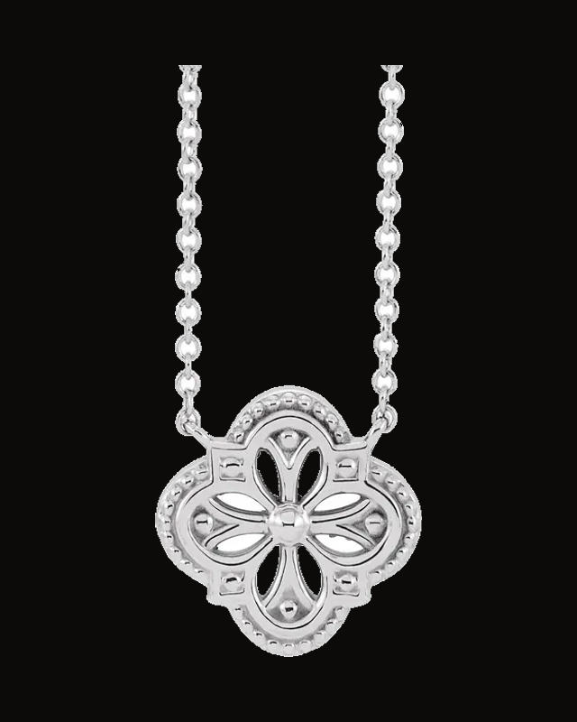 Vintage-Inspired Clover Necklace or Center — Sterling Silver
