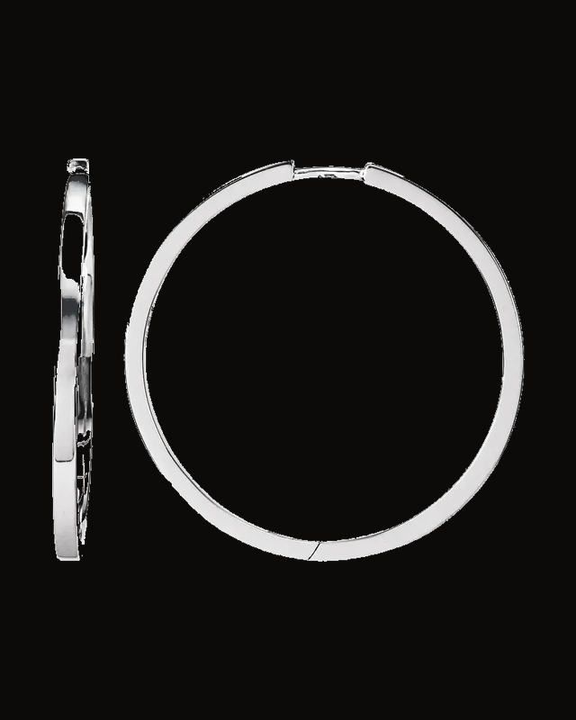 Hinged Square Tube Hoop Earrings — Sterling Silver