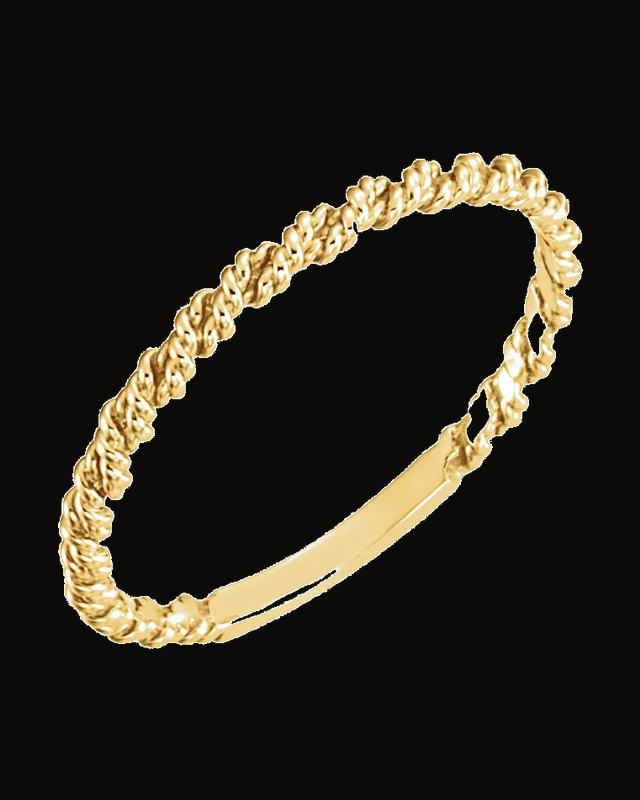 Rope Standard-Fit Band — 14K Yellow Gold · 2 mm