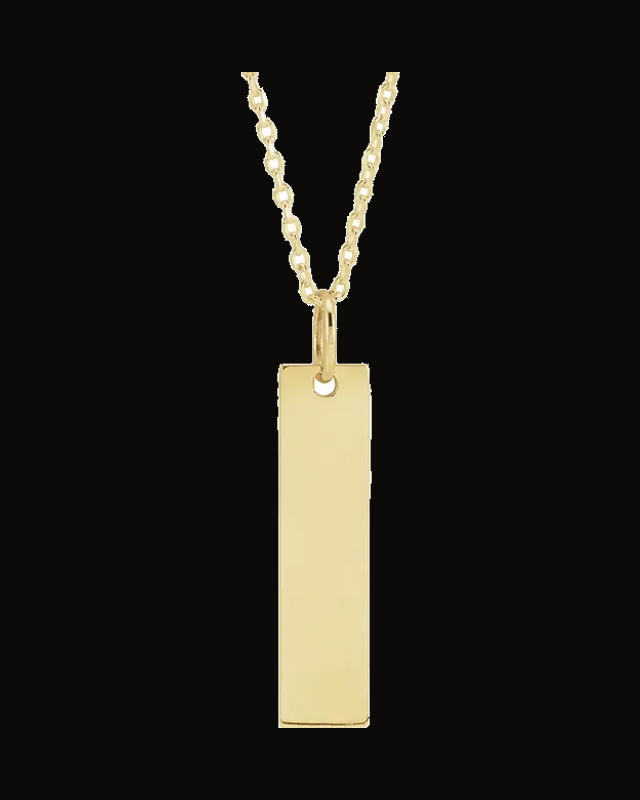 Engravable Bar Necklace or Charm/Pendant