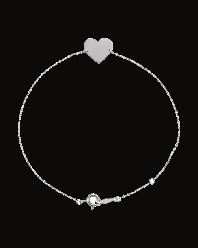 Engravable Heart-Shaped Bracelet