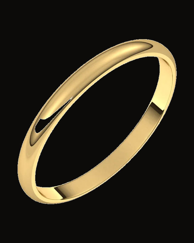 Ultra-Lightweight Standard Fit Half Round Band