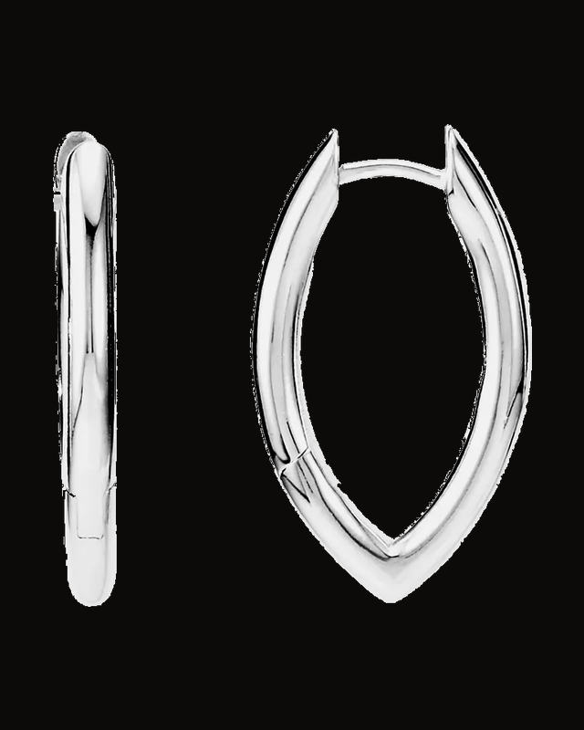 Round Tube Hinged Earrings — Sterling Silver