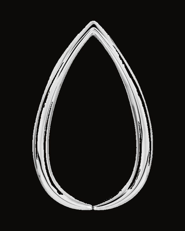 Freeform Pendant — Rhodium-Plated on 14K White Gold