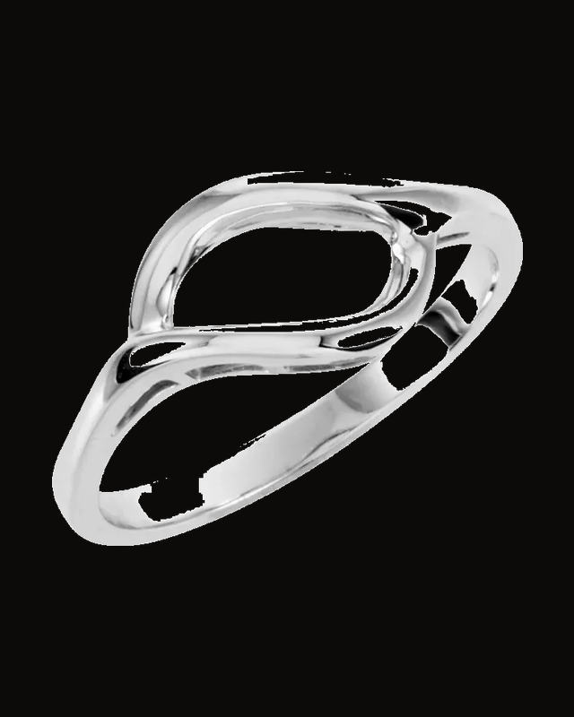 Freeform Remount Ring — Rhodium-Plated on 14K White Gold · 8.4 mm