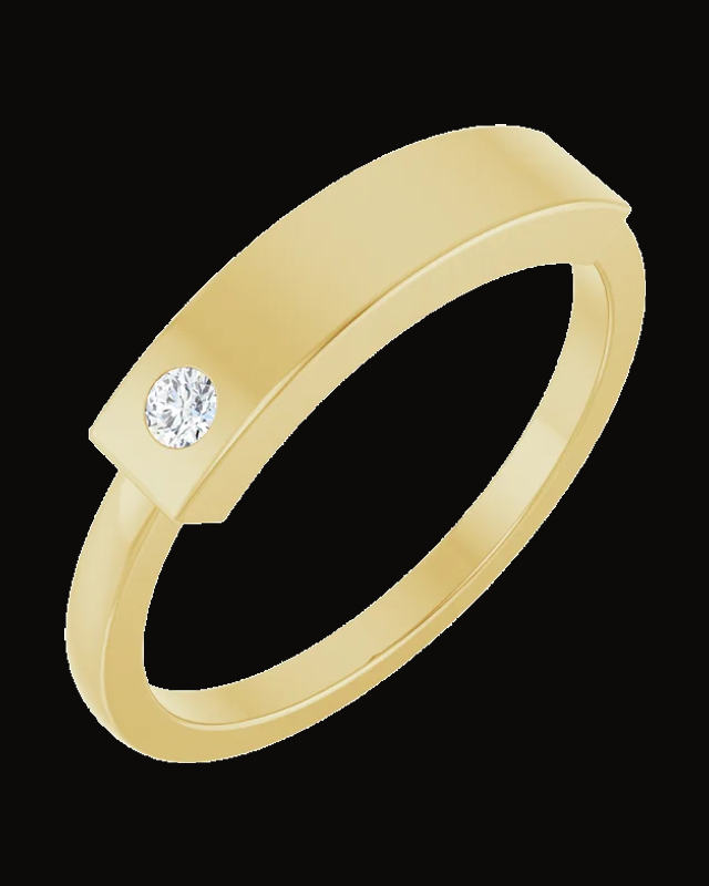 0.03 CTW Natural Diamond Stackable Family Ring