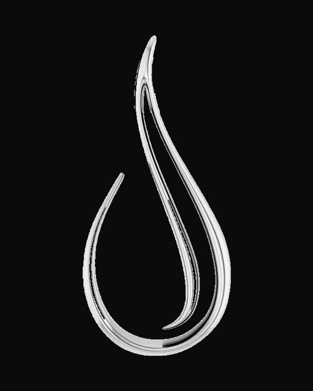 Freeform Pendant — 14K Yellow / White Gold