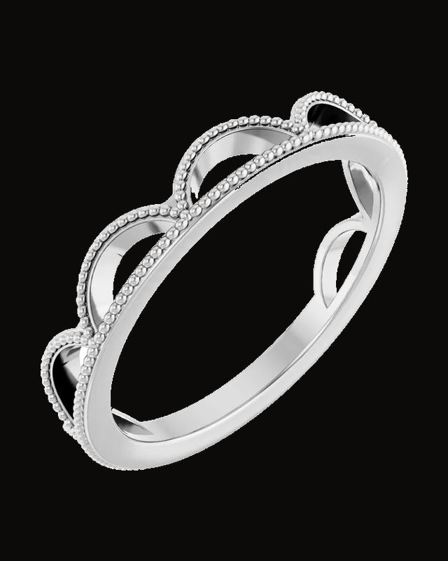 Stackable Crown Ring — Sterling Silver · 2.15 mm