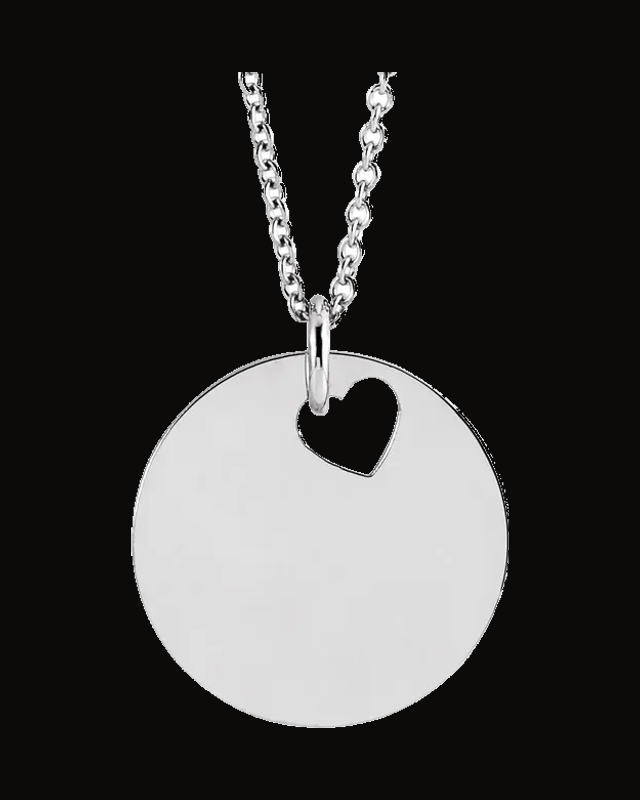 Engravable Pierced Heart or Star Necklace or Pendant