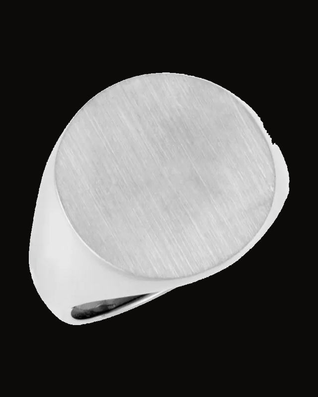 Round Signet Ring — Sterling Silver · 4.75 mm