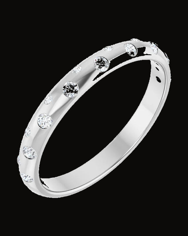 1/6 CTW Lab-Grown Diamond Anniversary Band — 14K Yellow / White Gold · 2.6 mm · Size 7