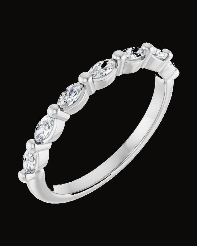 Shared-Prong Anniversary Band — 14K Yellow / White Gold · 1.5 mm