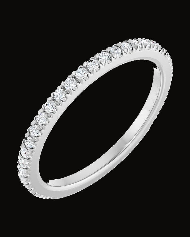 1/3 CTW Lab-Grown Diamond Anniversary Band — Rhodium-Plated on 14K White Gold · 1.32 mm