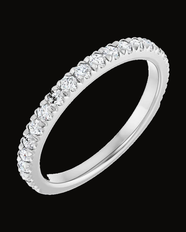 3/8 CTW Lab-Grown Diamond Band — 14K White / Yellow Gold · 2.1 mm