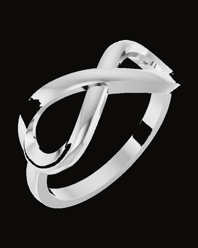 Infinity-Inspired Ring — Rhodium-Plated on Sterling Silver · 1.26 mm
