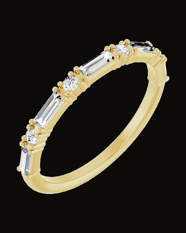 3/8 CTW Lab-Grown Diamond Anniversary Band — 14K Yellow / White Gold · 1.82 mm