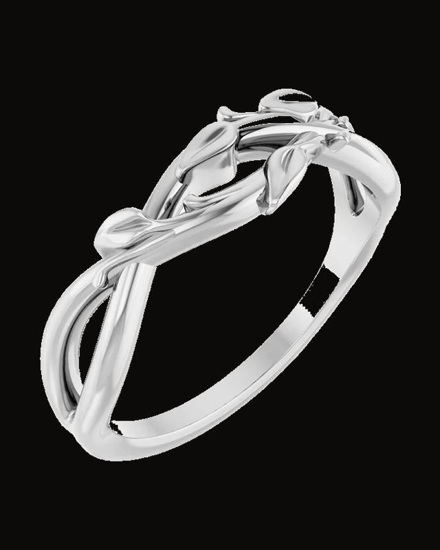 Intertwined Leaf Ring
