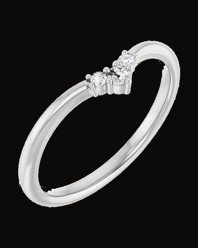 0.06 CTW Natural Diamond Contour Band