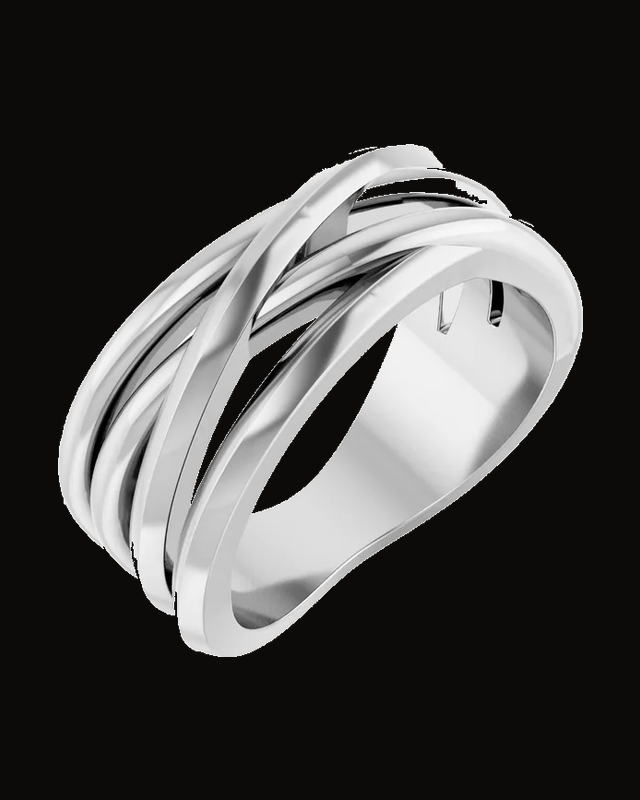 Negative Space Freeform Ring — Sterling Silver · 3.9 mm