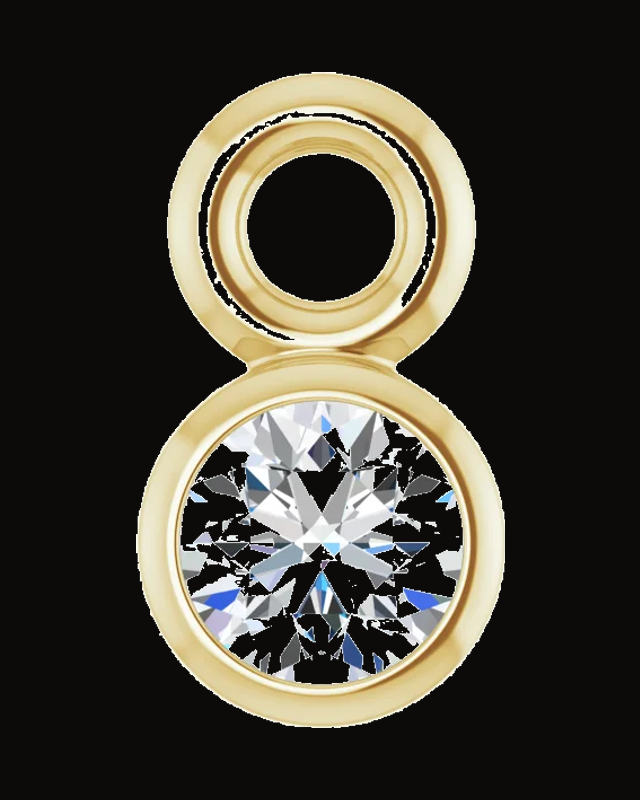 Bezel-Set Dangle