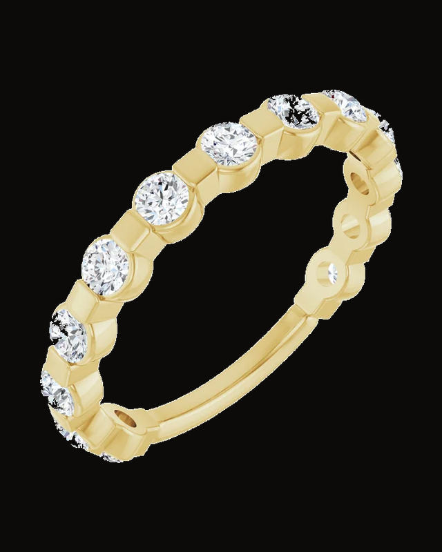 1/2 CTW Lab-Grown Diamond Anniversary Band — 14K Yellow Gold · 2.4 mm