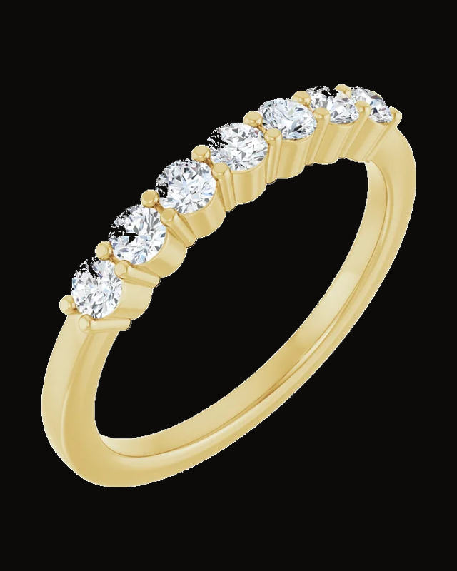 1/5 CTW Lab-Grown Diamond Anniversary Band — 14K Yellow / White Gold