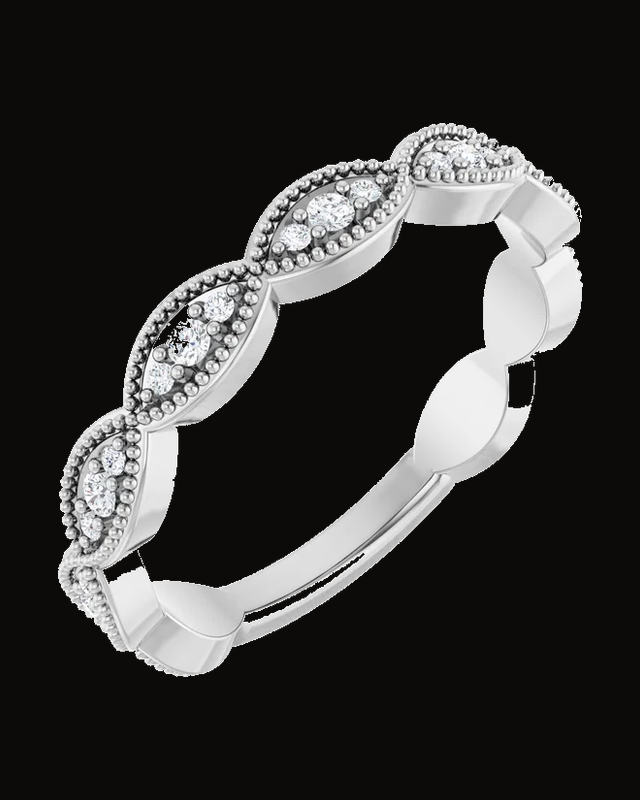 1/5 CTW Lab-Grown Diamond Infinity-Inspired Anniversary Band — 14K White / Yellow Gold · 3.15 mm