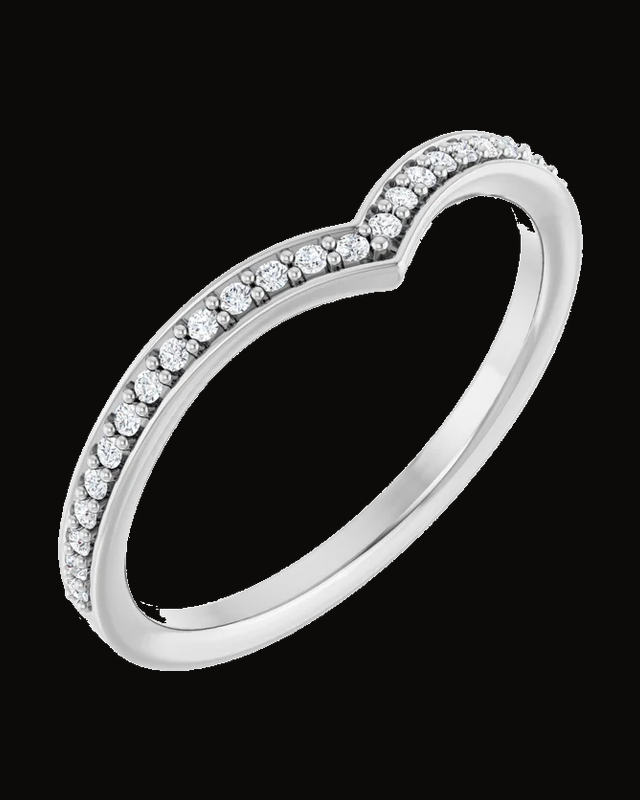 1/8 CTW Lab-Grown Diamond Band — Rhodium-Plated on 14K White Gold · 1.7 mm