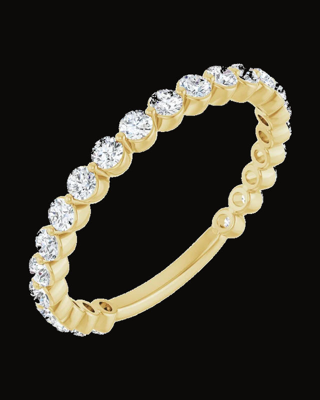 3/4 CTW Lab-Grown Diamond Anniversary Band — 14K Yellow / White Gold · 1.7 mm