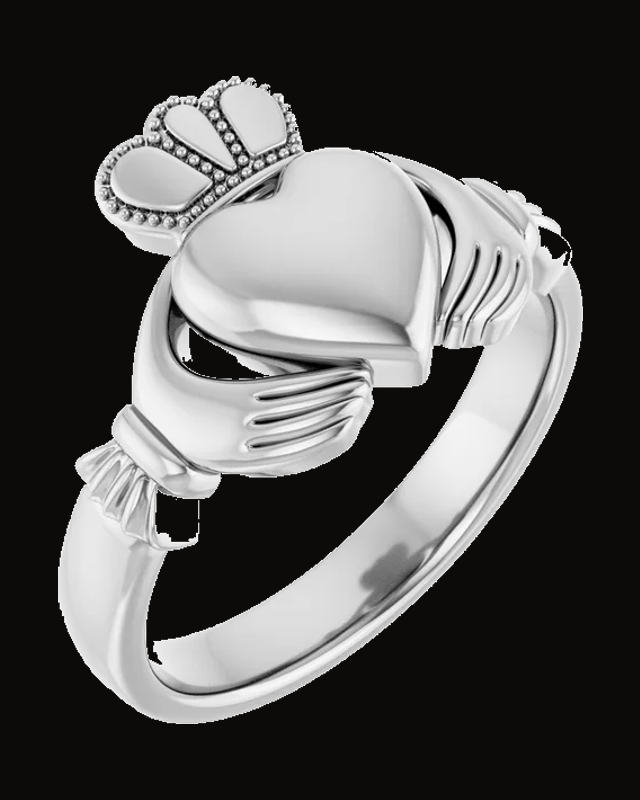Claddagh Standard-Fit Band — Sterling Silver · 3.5 mm