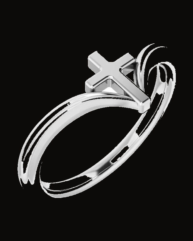 Cross Ring — Sterling Silver · 2.05 mm