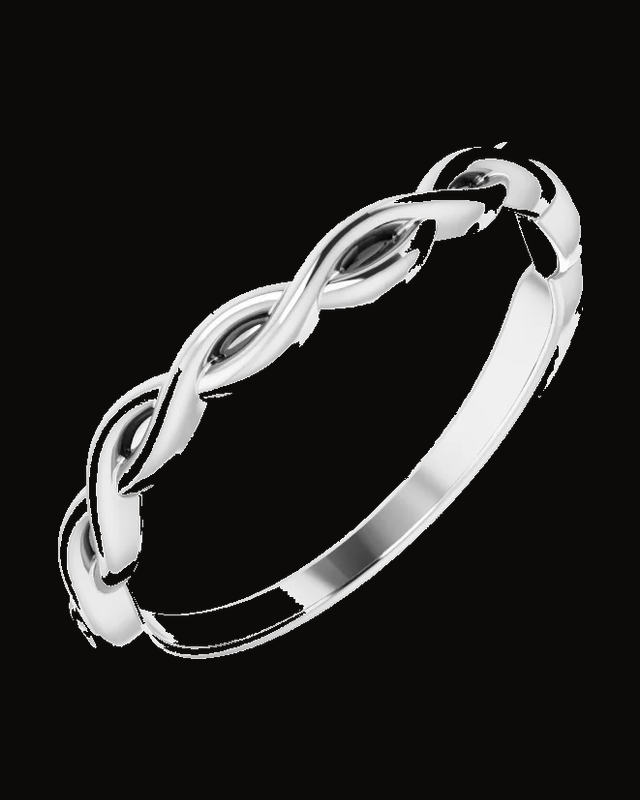 Accented Infinity-Inspired Engagement Ring or Band — Rhodium-Plated on 14K White Gold · 1.85 mm