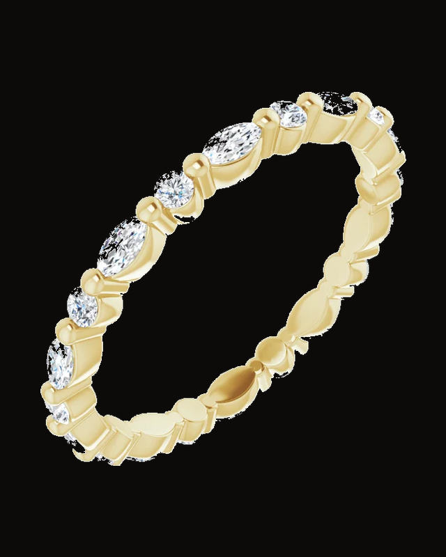 5/8 CTW Lab-Grown Diamond Eternity Band — 14K Yellow Gold · 2.1 mm · Size 7