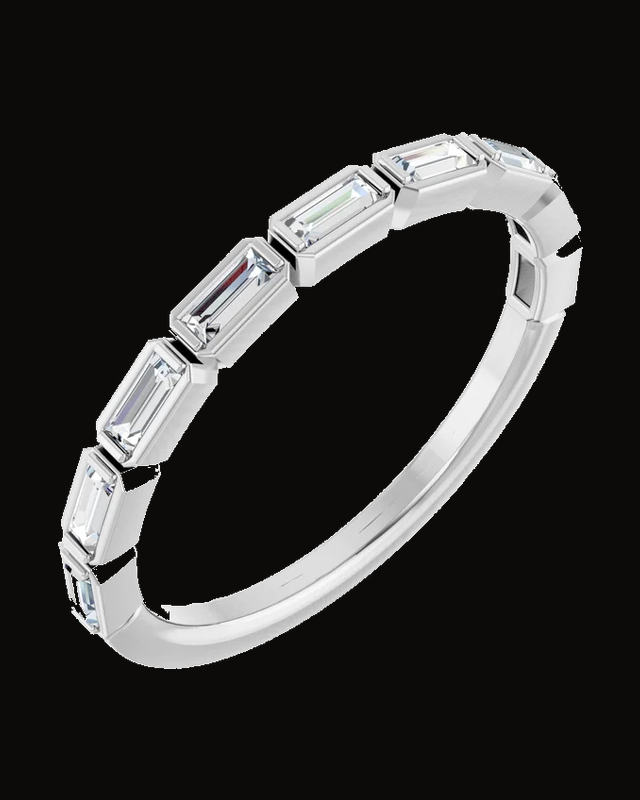 1/4 CTW Lab-Grown Diamond Anniversary Band — 14K White / Yellow Gold · 1.75 mm