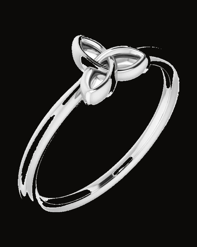 Stackable Celtic-Inspired Trinity Ring — Sterling Silver · 1.7