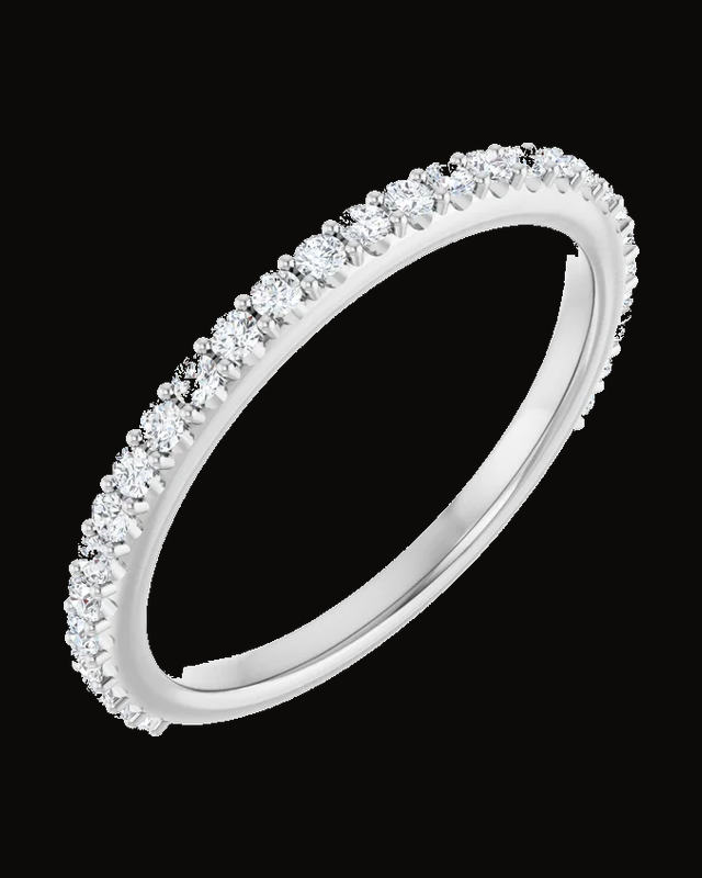 1/3 CTW Lab-Grown Diamond Band — Rhodium-Plated on 14K White Gold · 1.8 mm